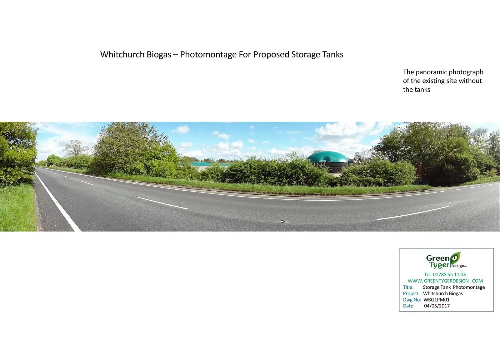 Photomontage of site before additional buildings