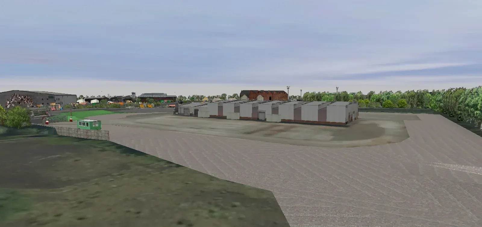 View of industrial building