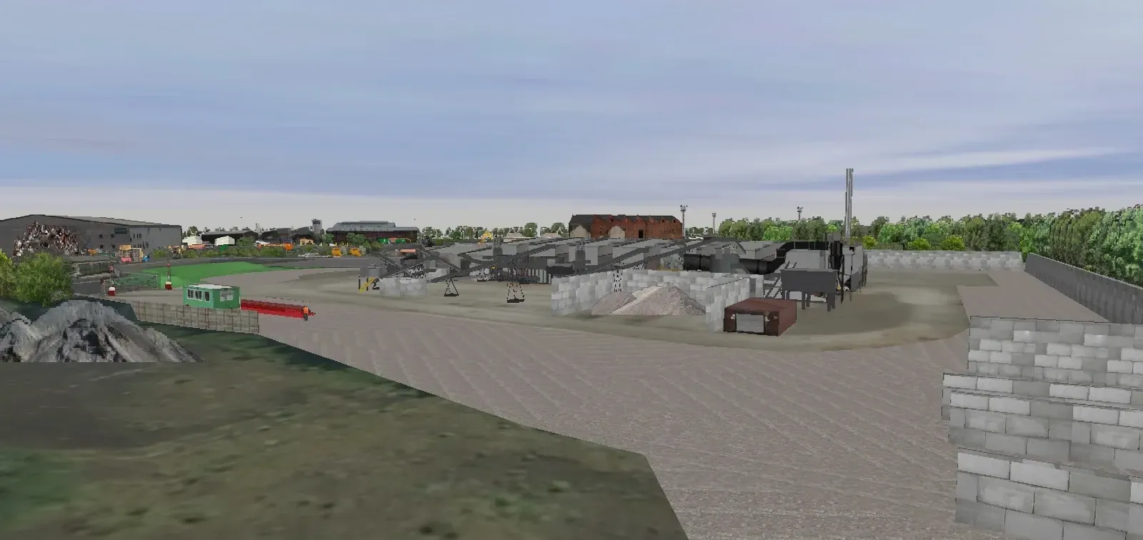 model view of industrial building