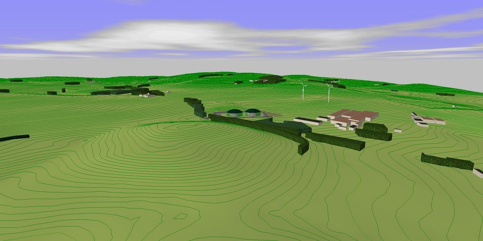 model view of landscape for LVIA