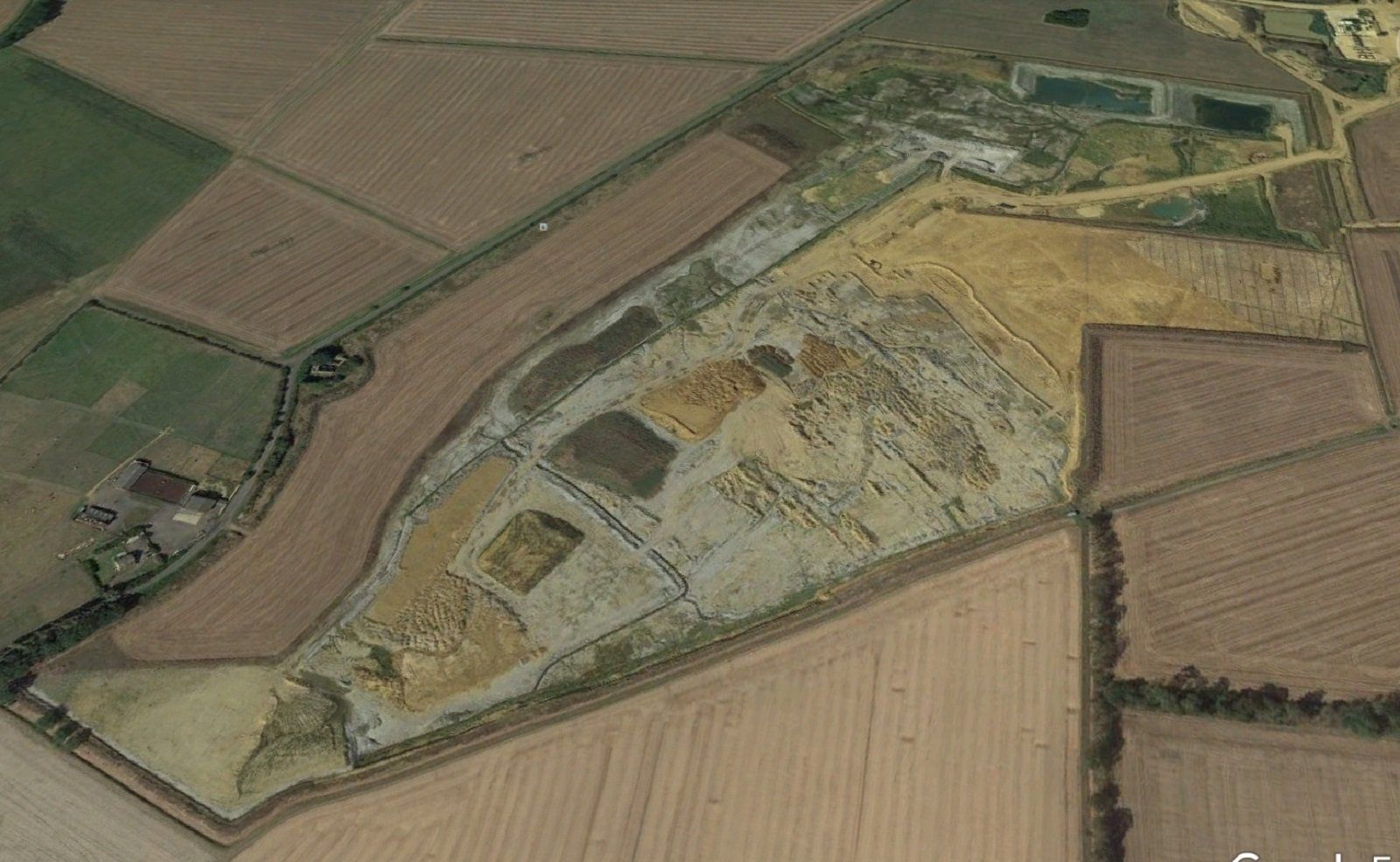 aerial view of quarry