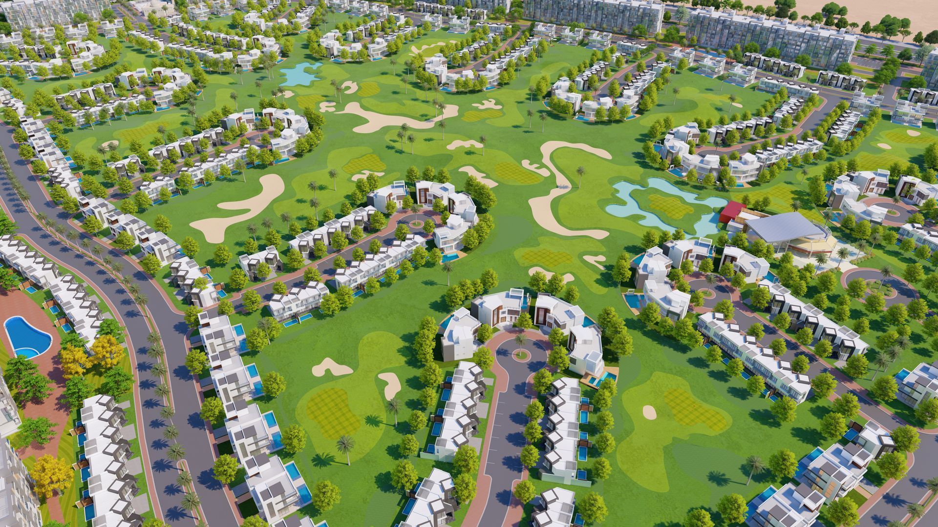 Computer model of Nyoum Mostakbal par 3 golf course