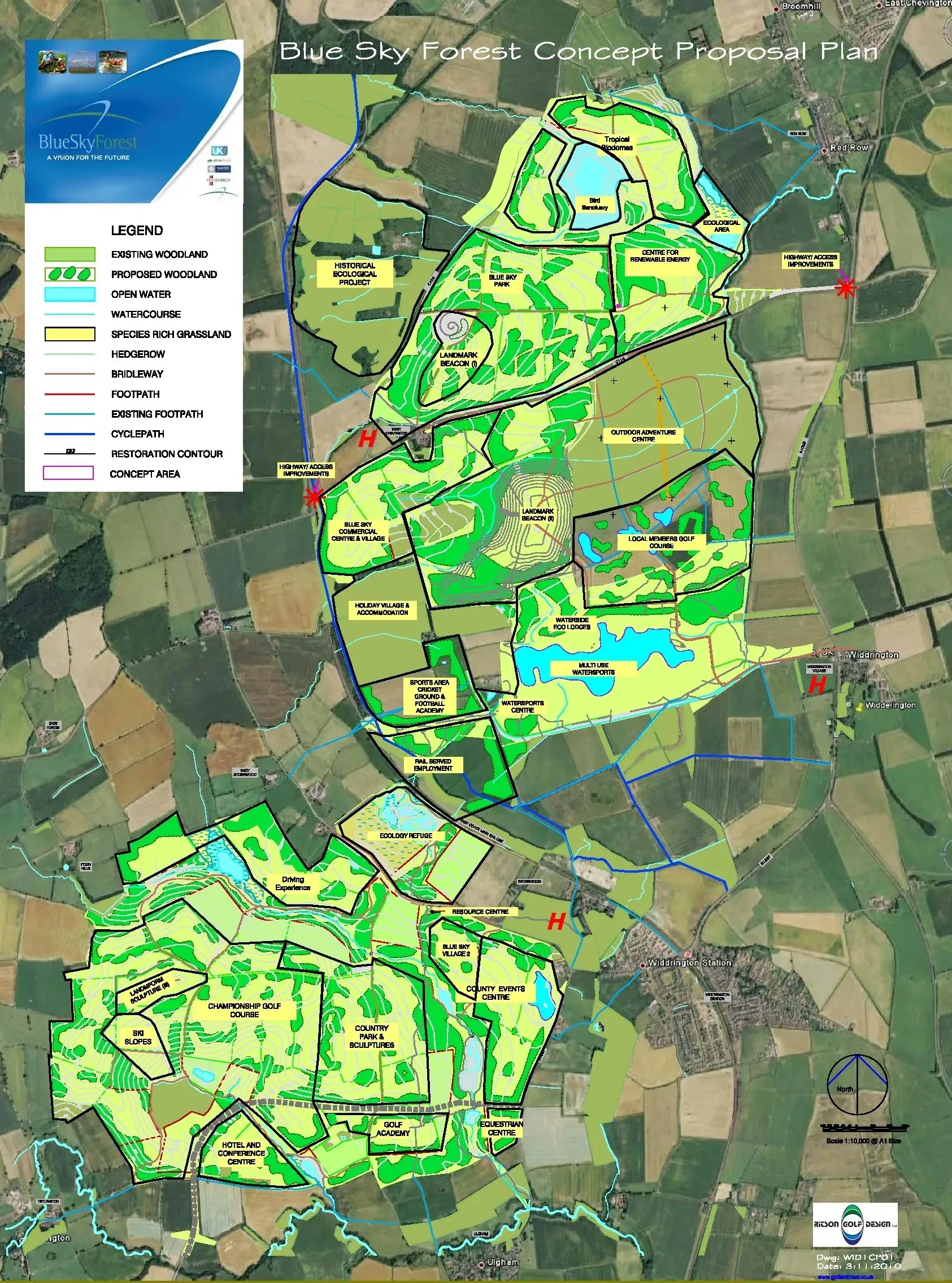 Blue sky widdrington masterplan