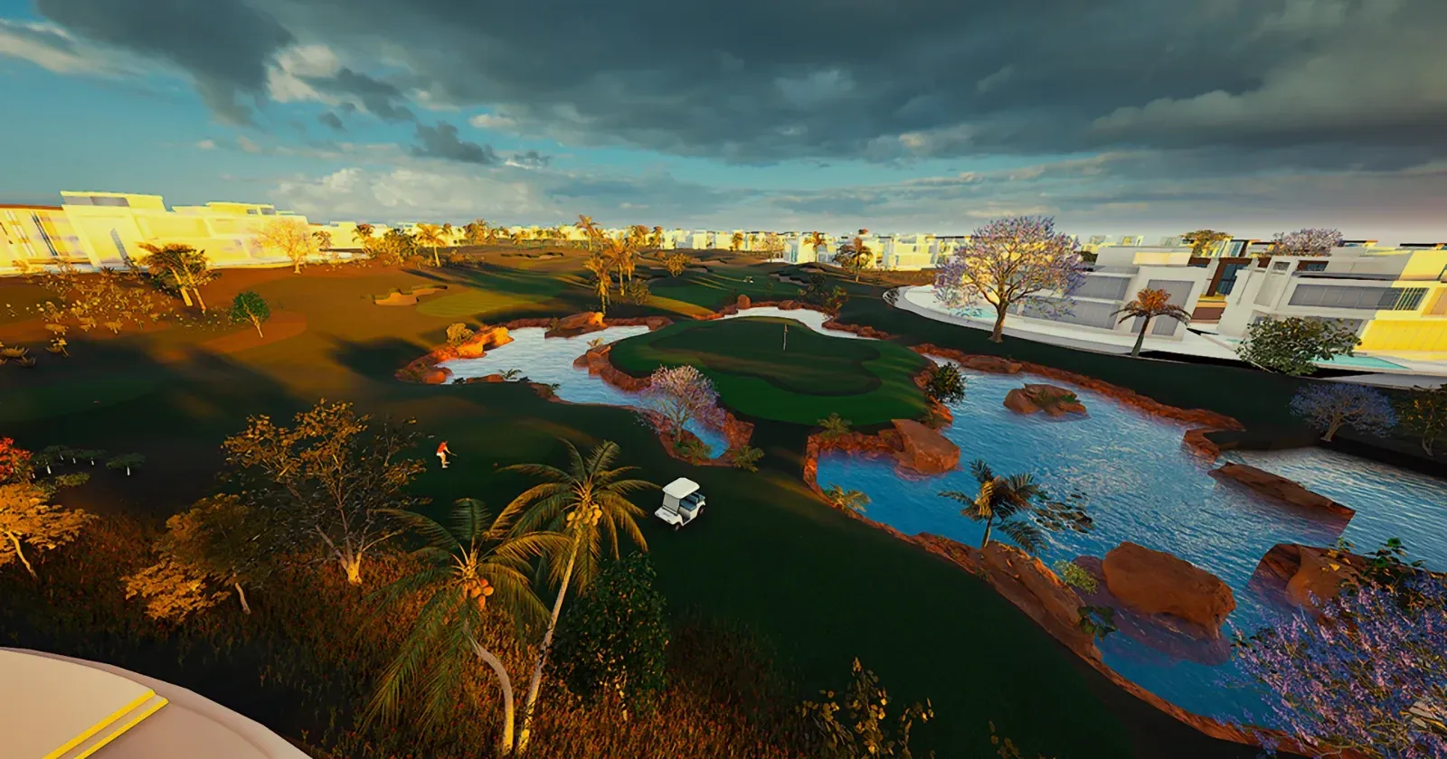 Model view of golf course