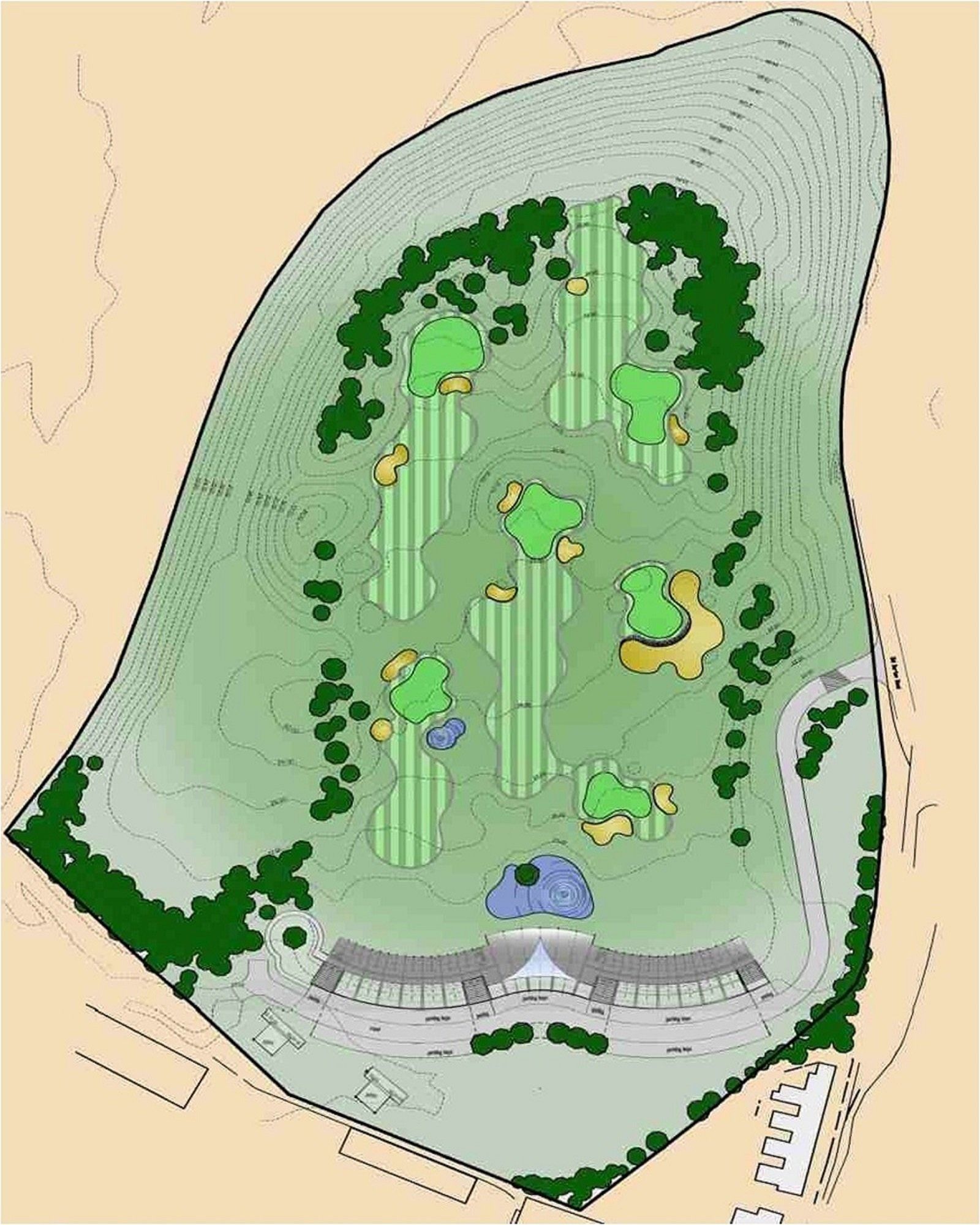 Golf range layout plan