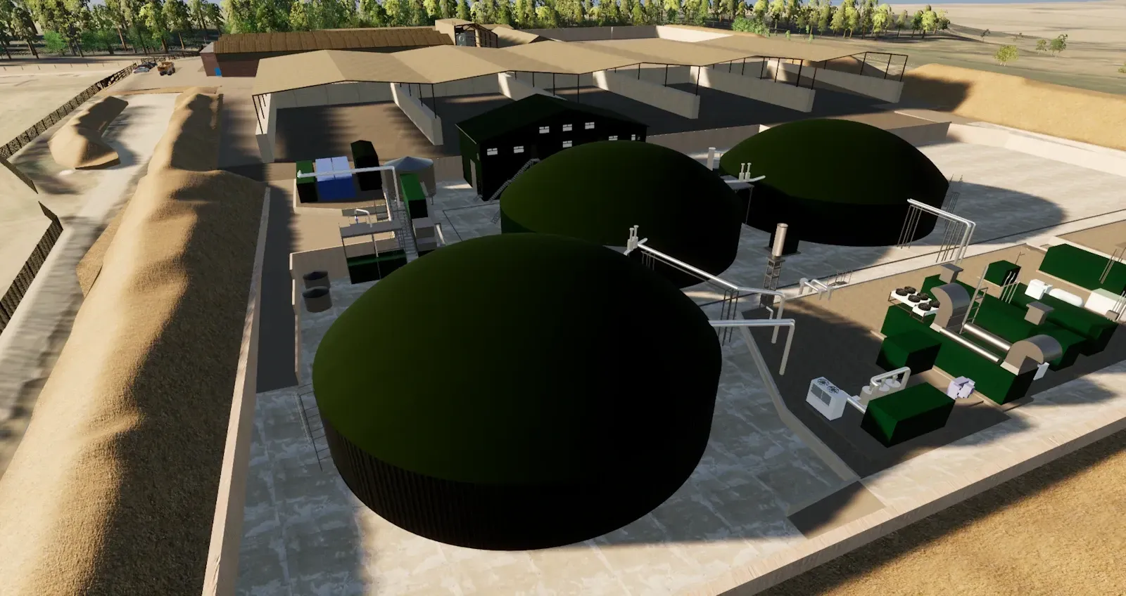 model of green domes