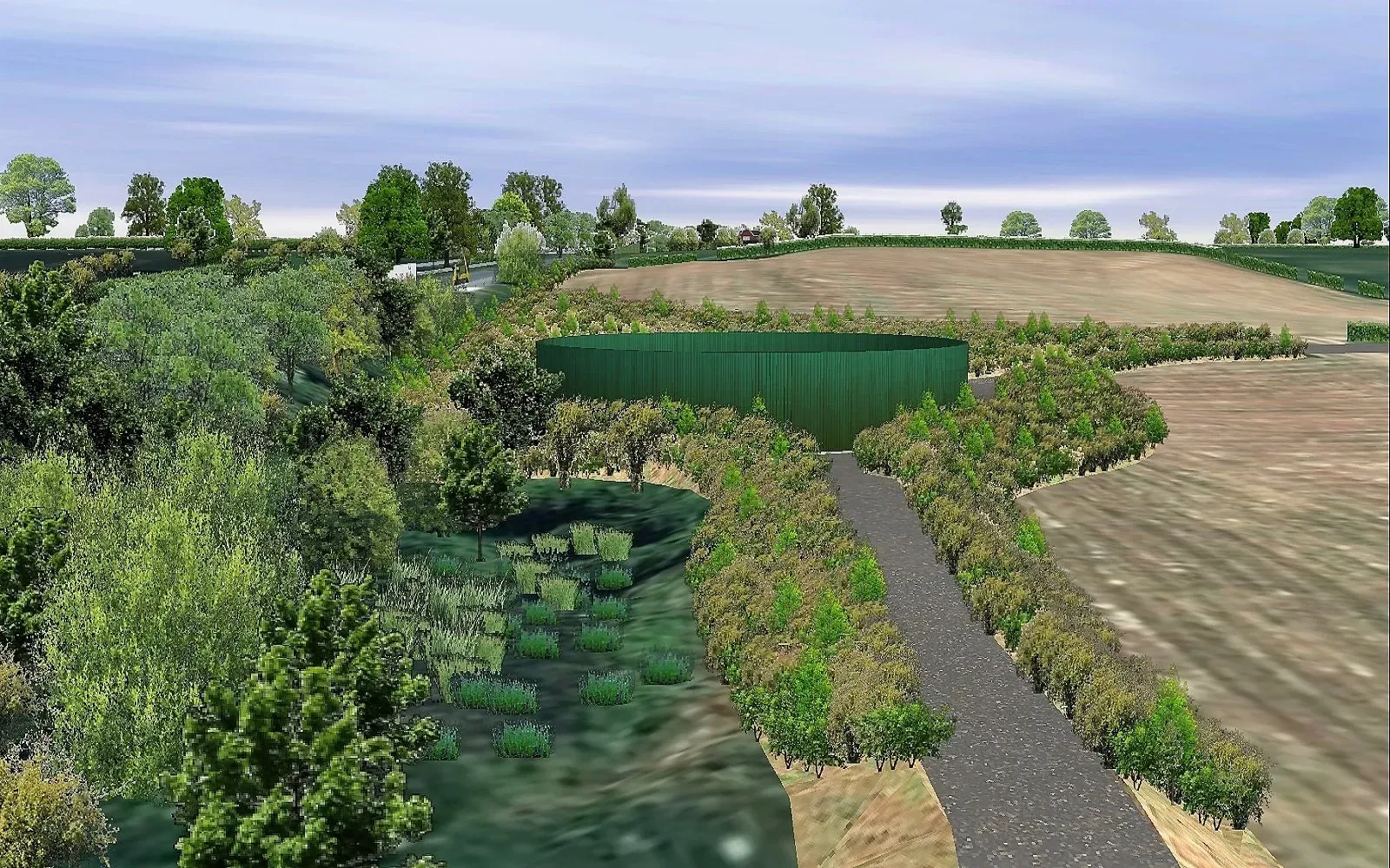 model wiew at site entrance