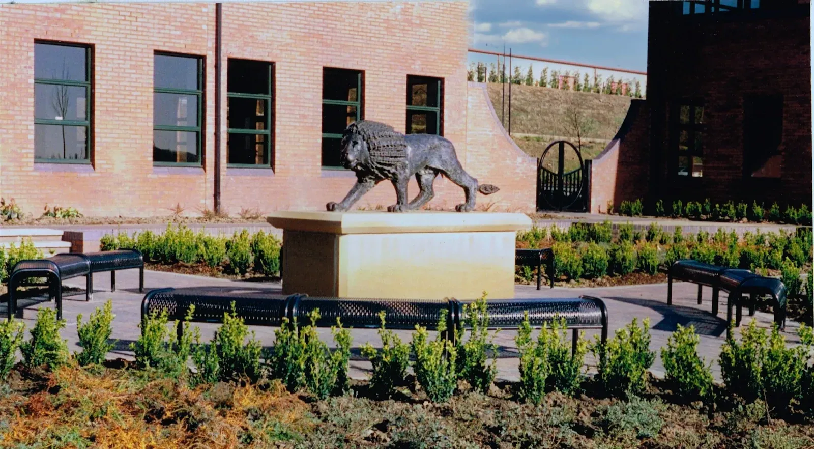The Bronze Lion on a Stone Plinth
