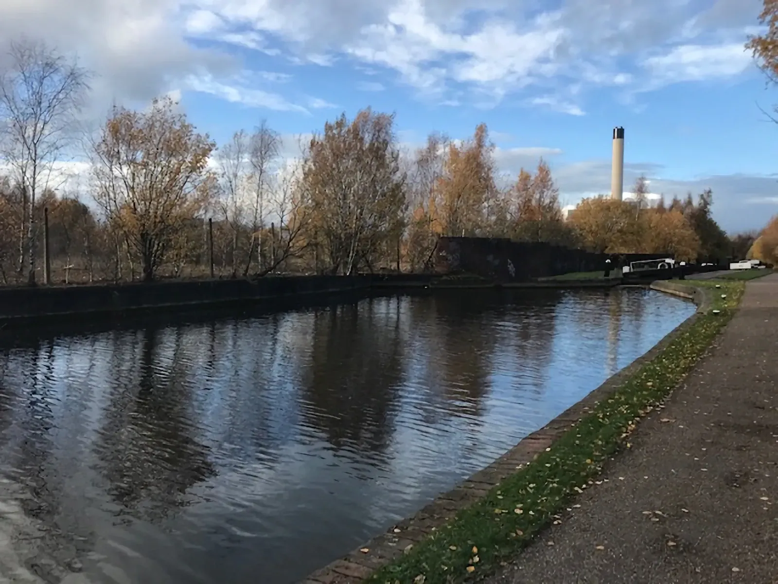 View of minerals waste site from nearby canal