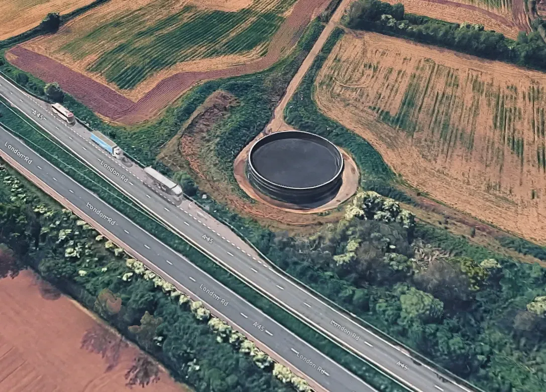 Aerial View of Tank