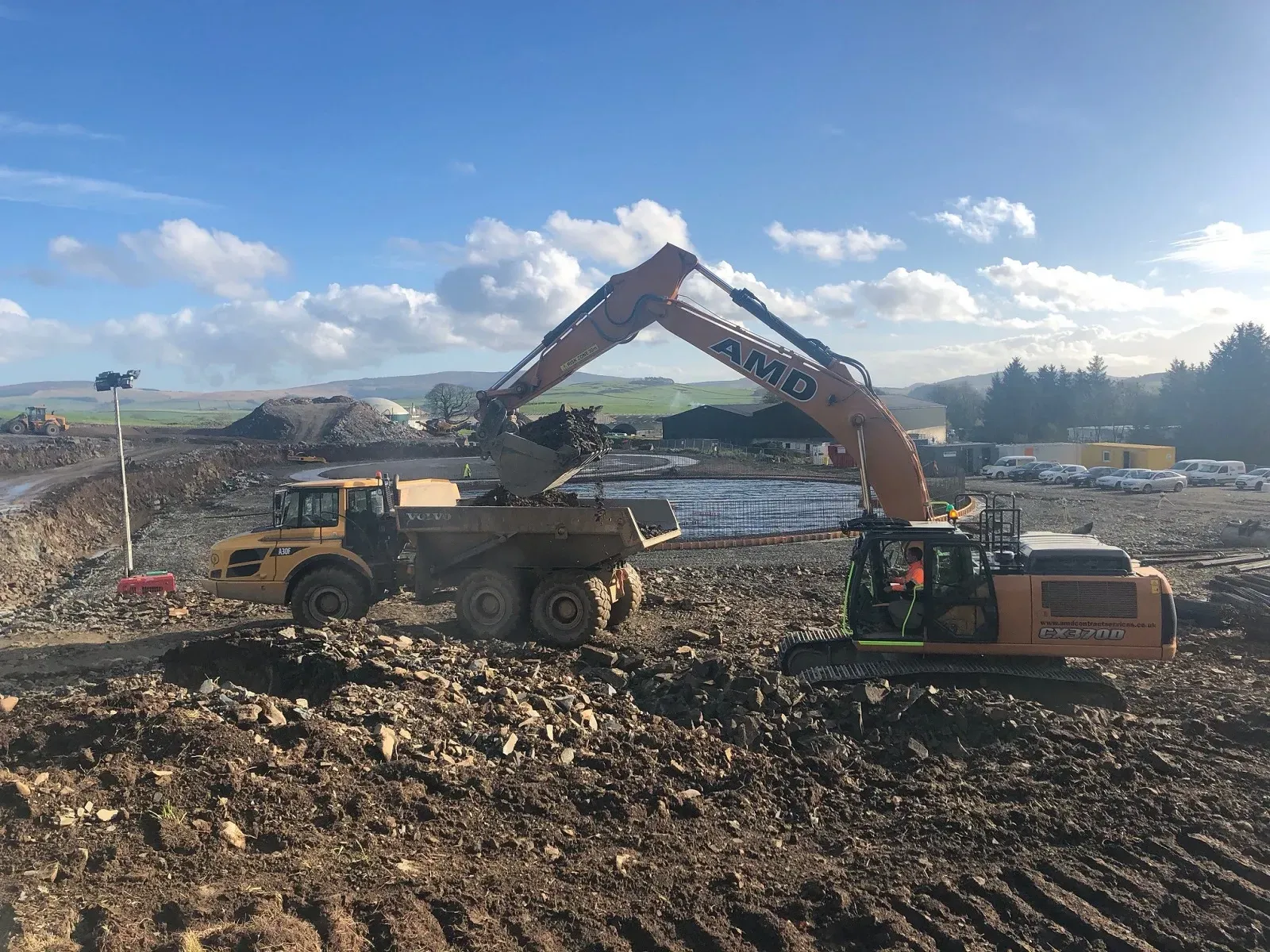 biogas site under construction