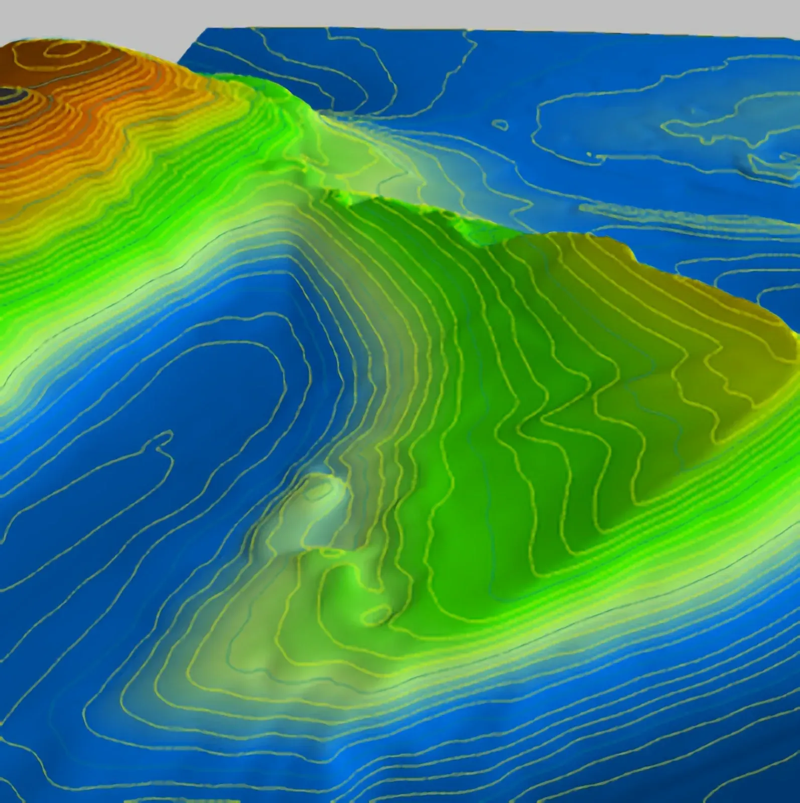 coloured 3d contour model