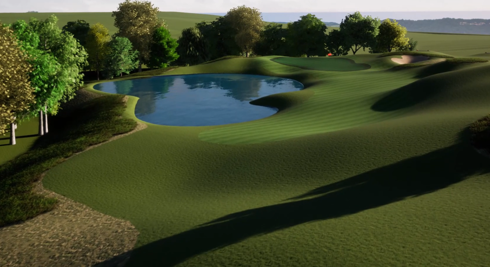 3d computer model of hole on par 3 course