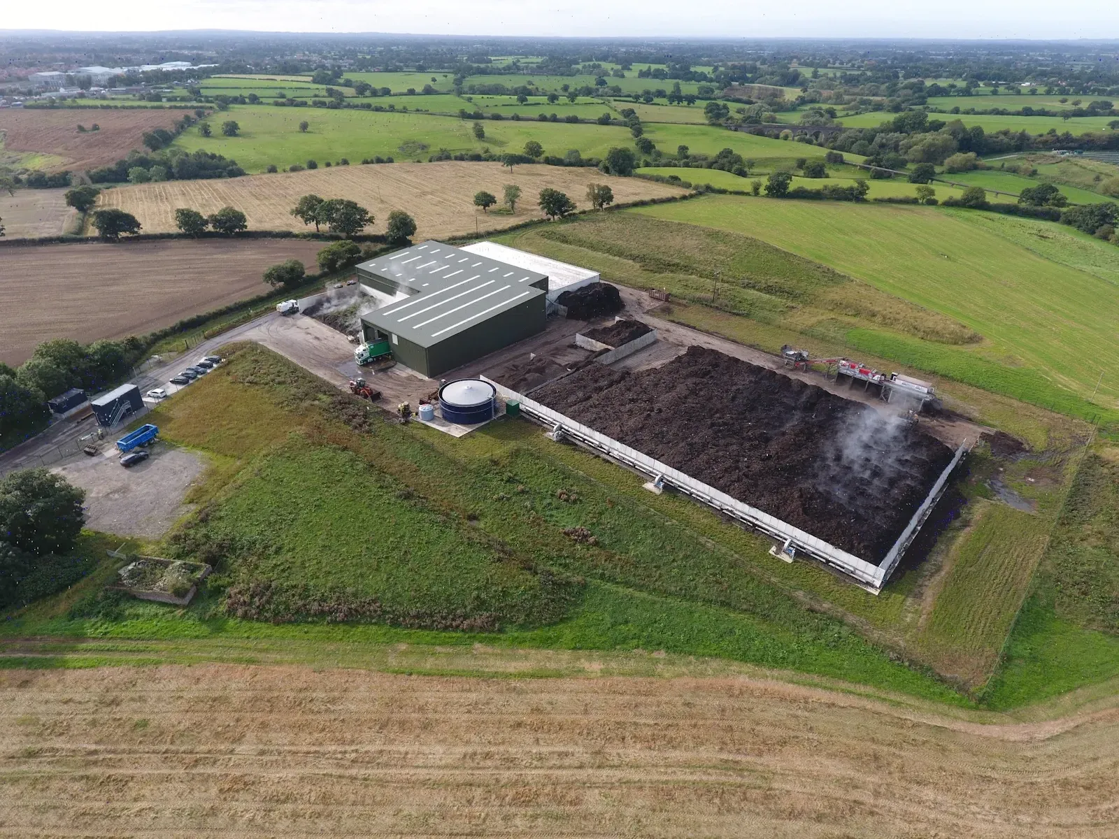 Aerial view of biowise composting facility