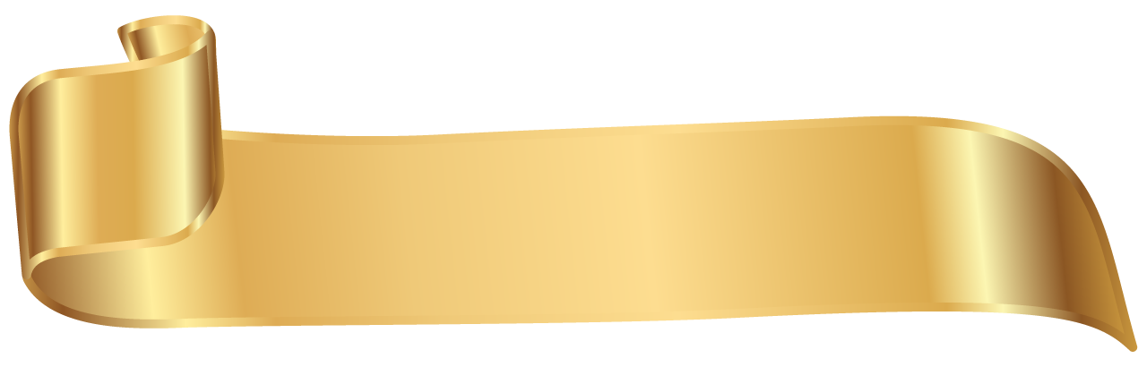 Gold scroll with a curved top and slightly pointed end.