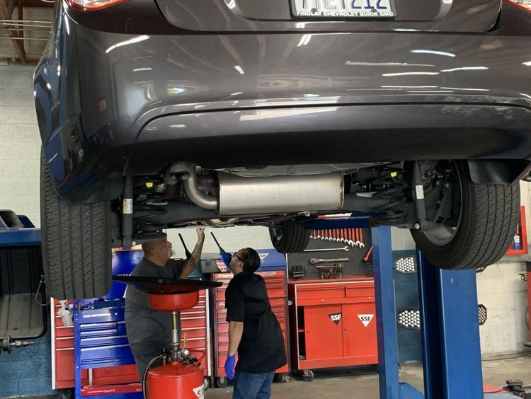 Two Car Mechanics Fixing The Car — Santa Fe Springs, CA — JNJ Auto Repair