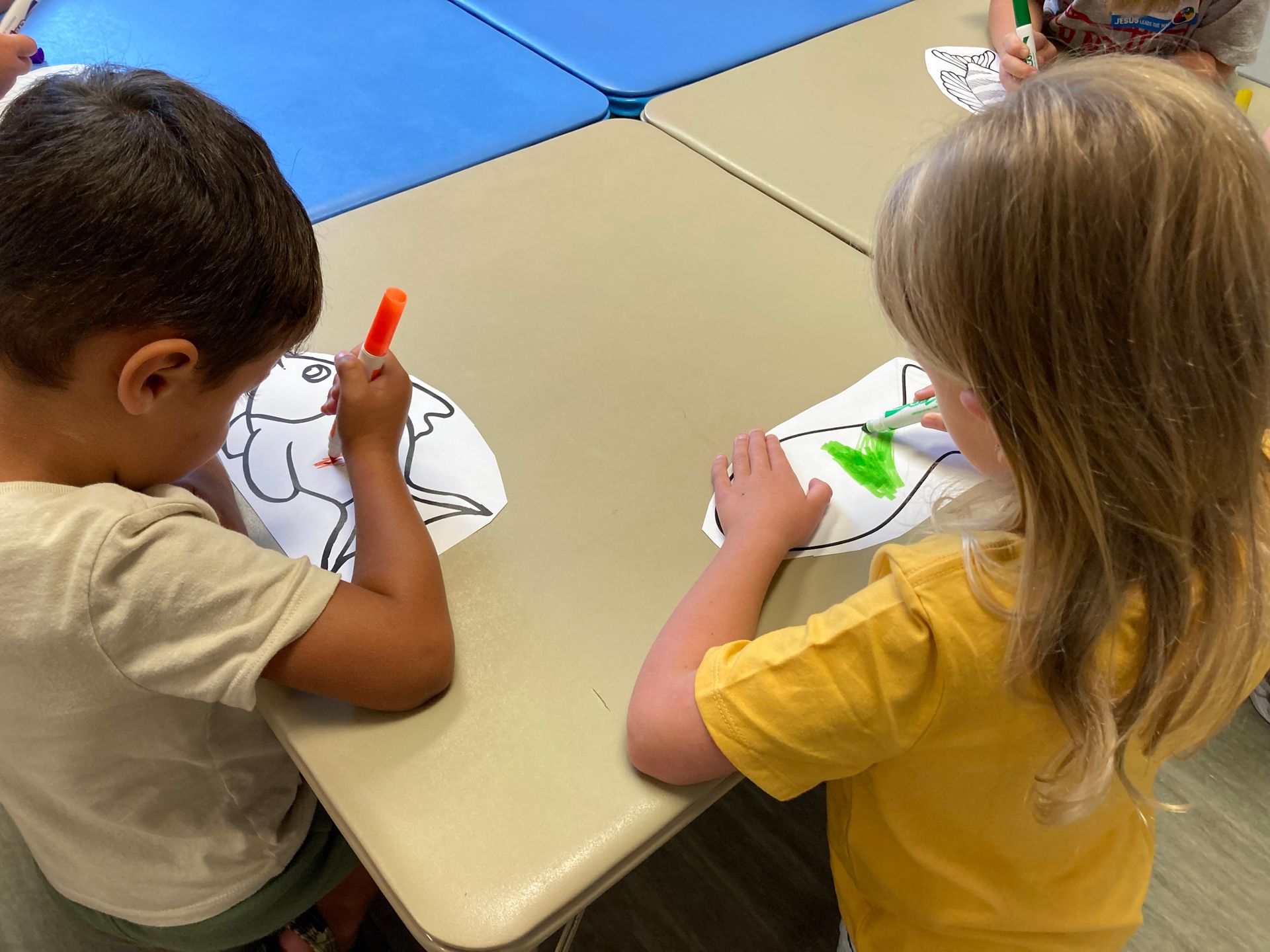 Children playing on jungle gym