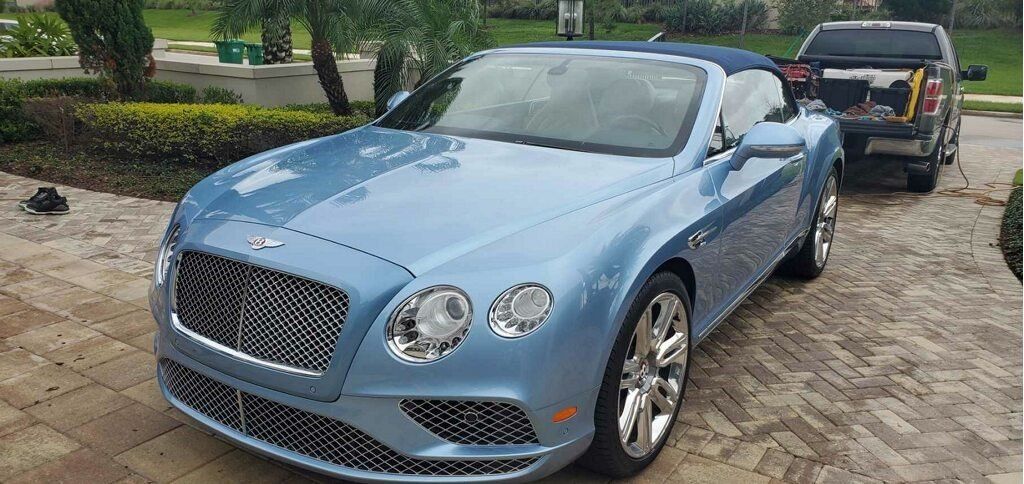 Luxury Blue Car Parked — Melbourne, Florida — A Absolute Mobile Auto Detailing