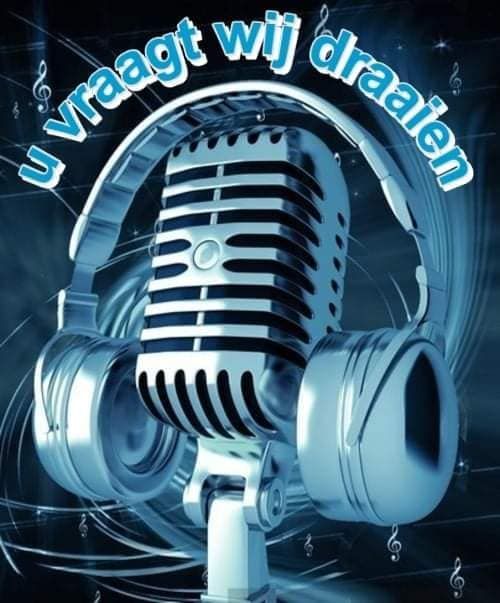 Blue image of a microphone and headphones, text reads