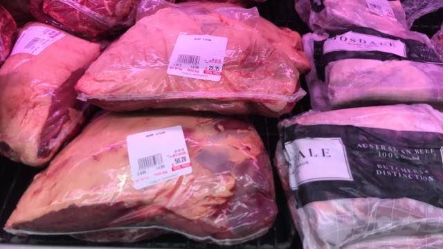 Various Cuts of Beef Wrapped in Plastic — Pigglys Supermarket, Takeaway & Bottle Shop in The Gap, NT