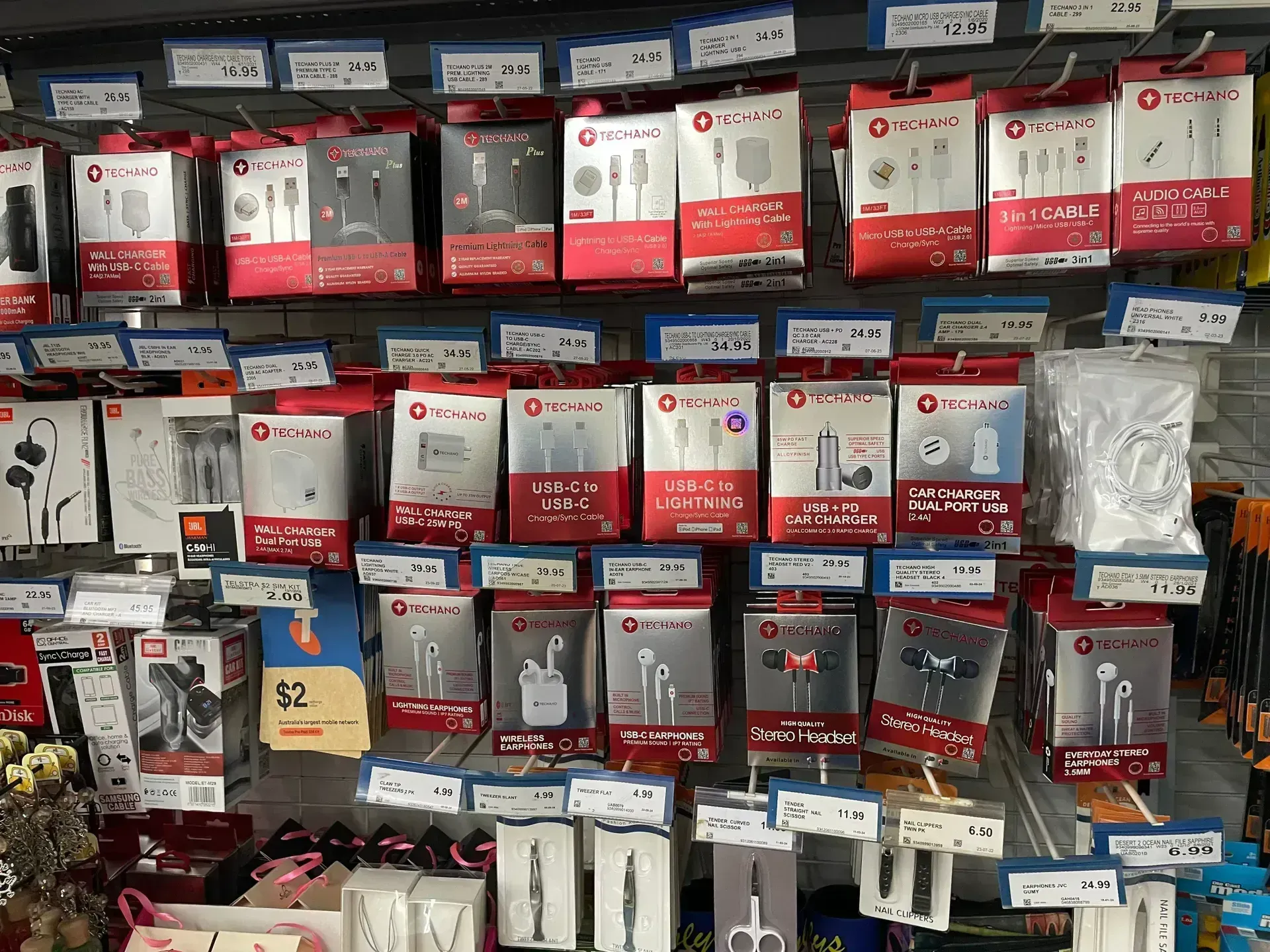 Display of Packaged Electronics in a Retail Store — Pigglys Supermarket, Takeaway & Bottle Shop in The Gap, NT