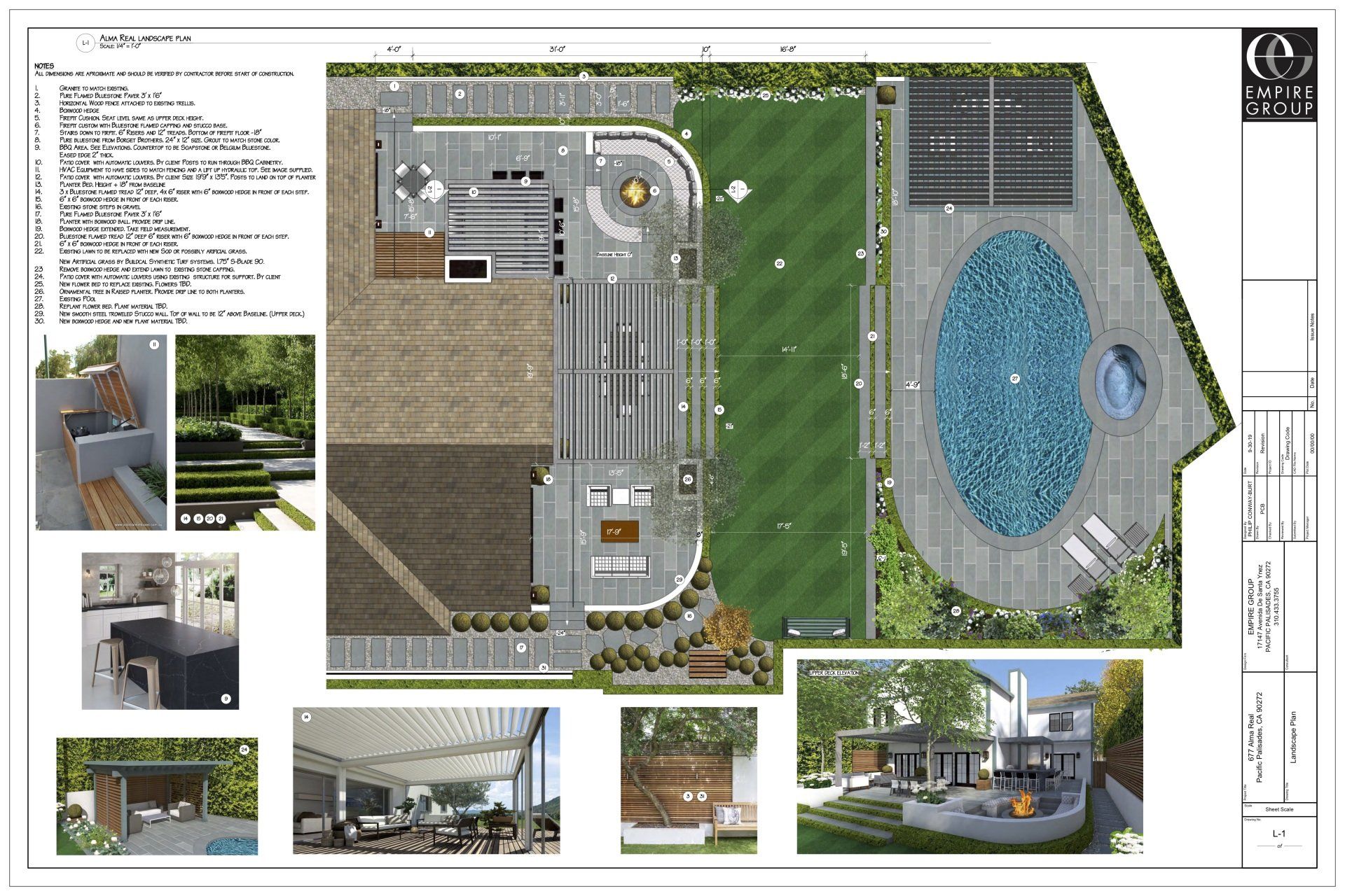 An aerial view of a house with a swimming pool