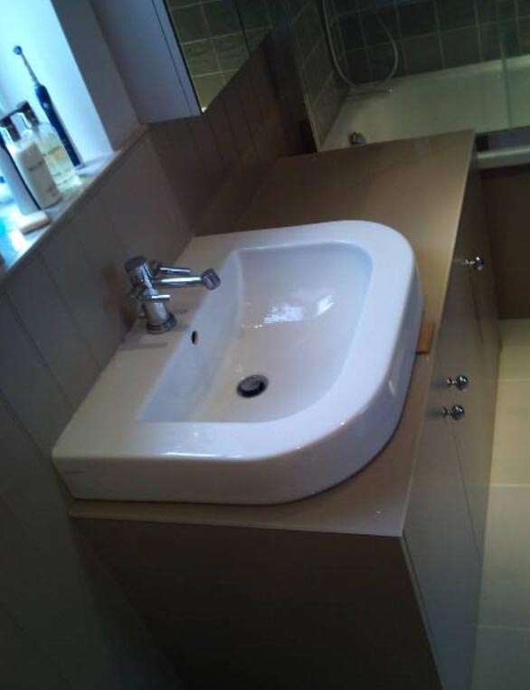 white sink in bathroom