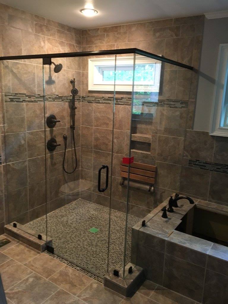 Modern Bathroom With Glass Door — Jefferson, GA — Keith Porter Specialties