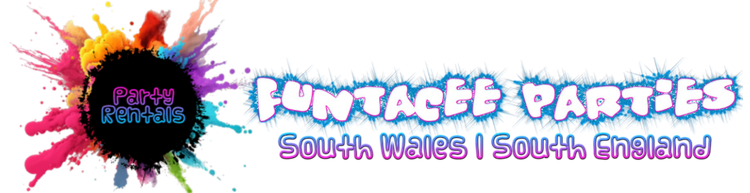 A colorful logo for vintage parties south wales south england