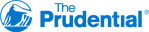 A blue and white logo for the prudential company