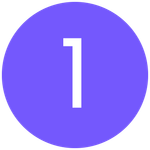 White number 1 in a purple circle.