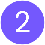 White number 2 in a purple circle.