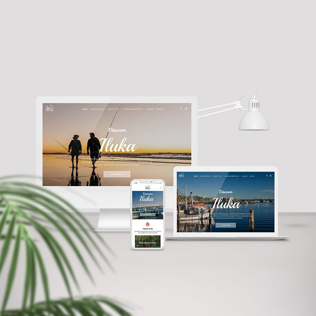 Iluka Chamber of Commerce business and tourism website designed by Adam Woodleigh Design