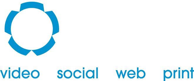 A logo for a company called video social web print