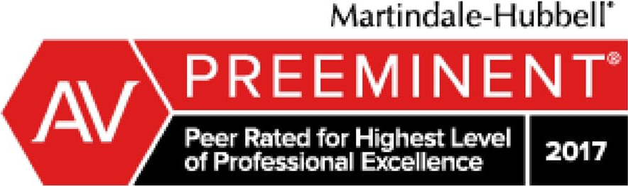 Martindale-Hubbell Preeminent Peer Rated for Highest Level Of Professional Excellence