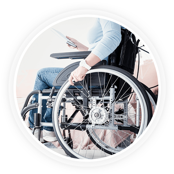 person using a wheelchair