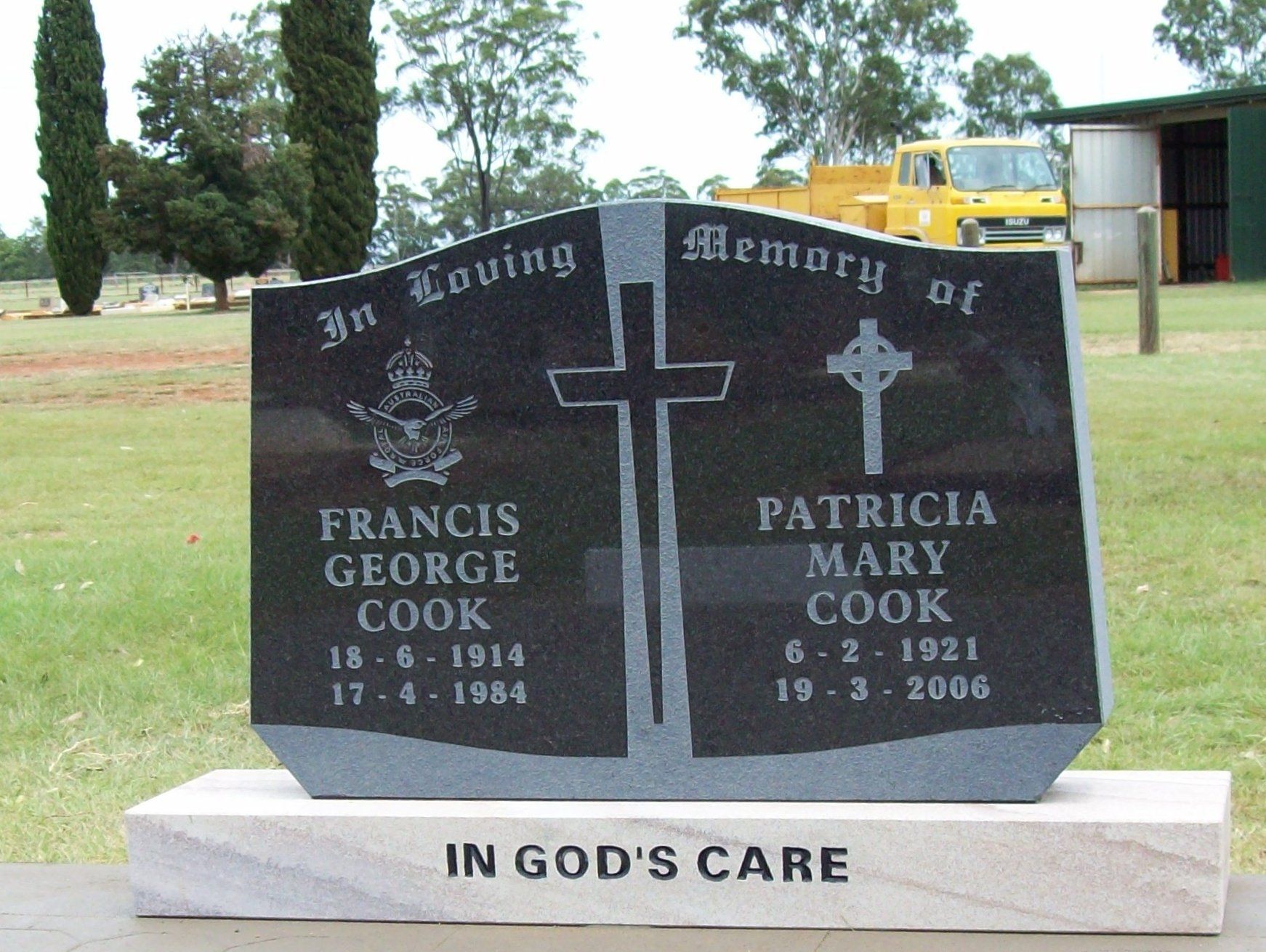 double bush design double bush headstone