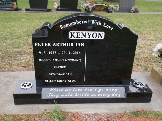 double Kenyon headstone