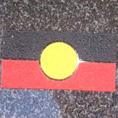sandblasting aboriginal flag