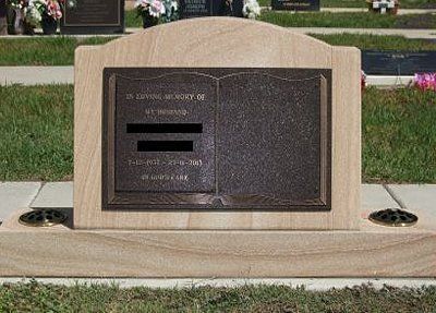 double hoole headstone with base