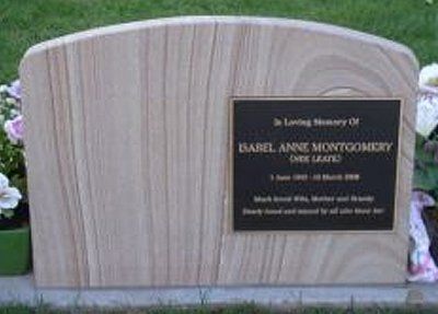 double montgomery headstone