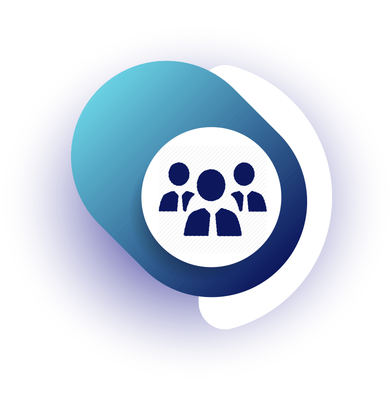 A group of people are standing in a circle.