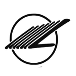 Un logotipo en blanco y negro de un pájaro en un círculo.