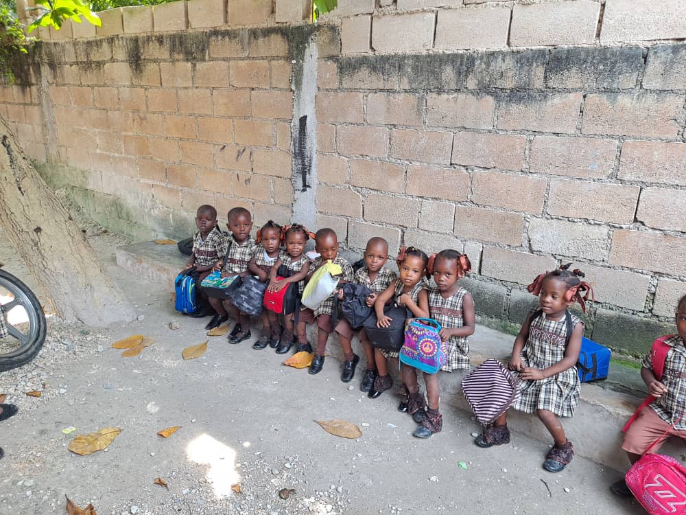 School children at Lott Carey School in Leogane Haiti
