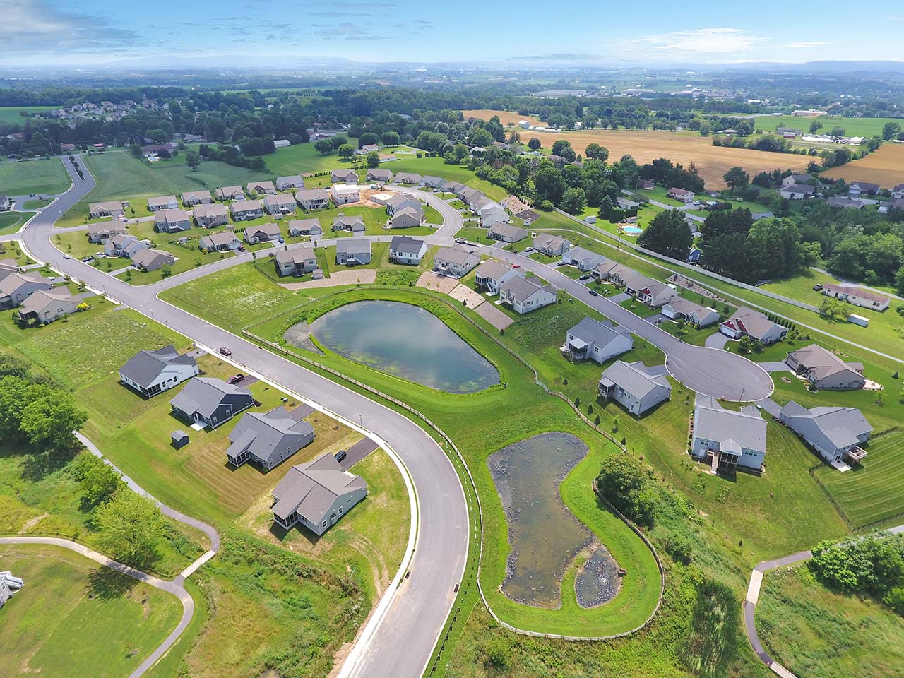 aerial view of Sweet Briar community