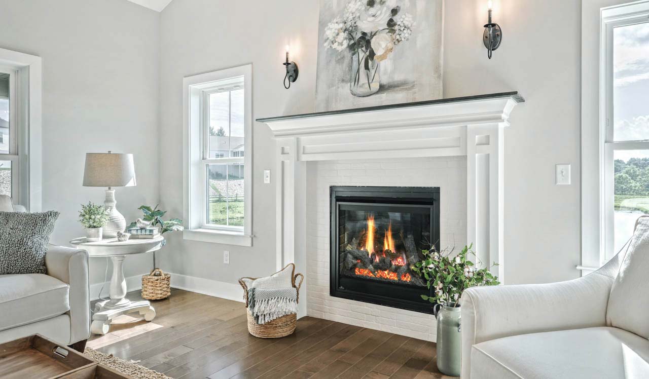 Fireplace in the Northfield model