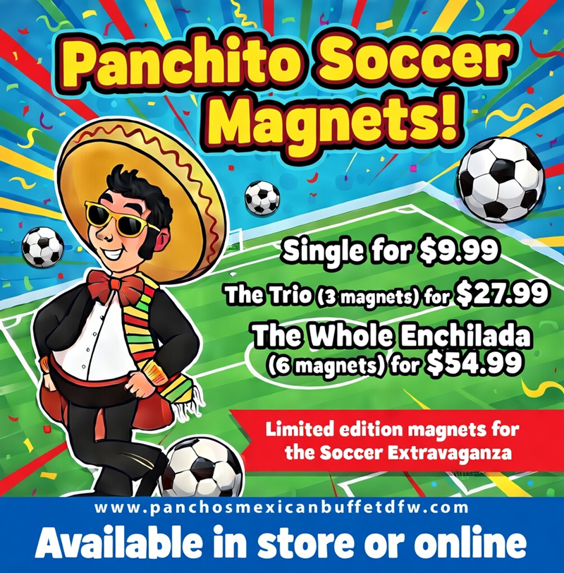Limited Edition Panchito Soccer Magnets

