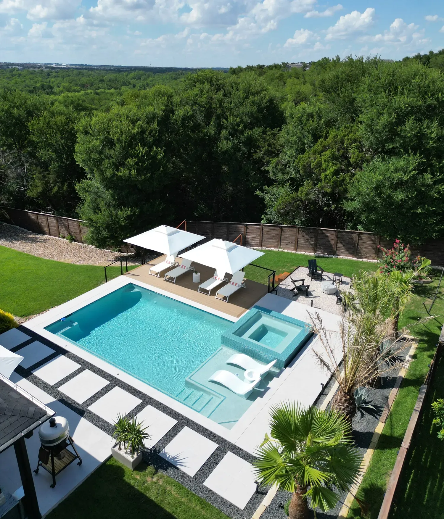 Custom swimming pool construction in Austin, TX. Custom swimming pool construction in Austin, TX.