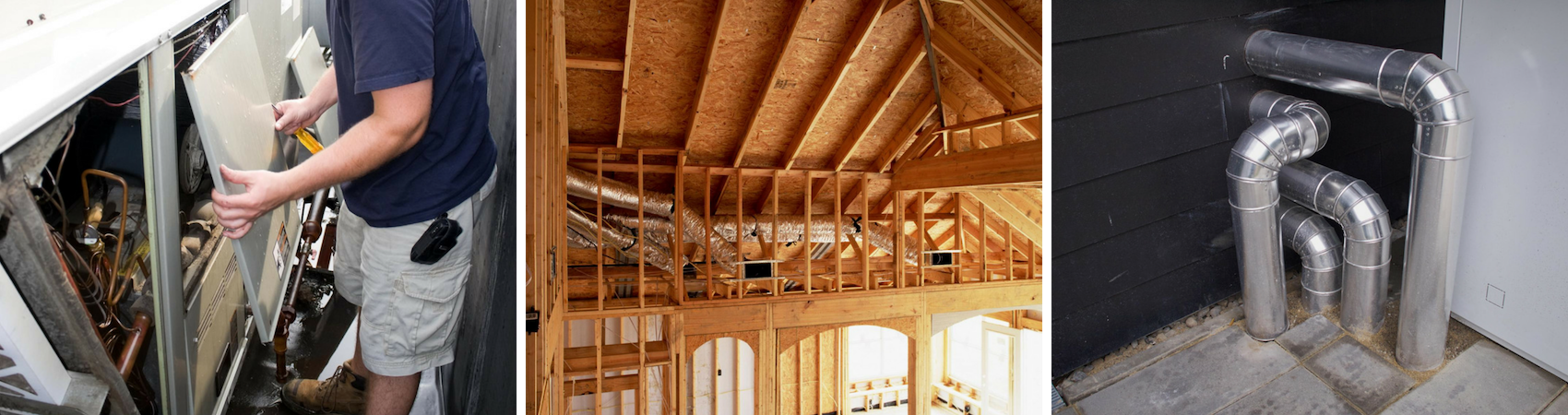 new construction home collage