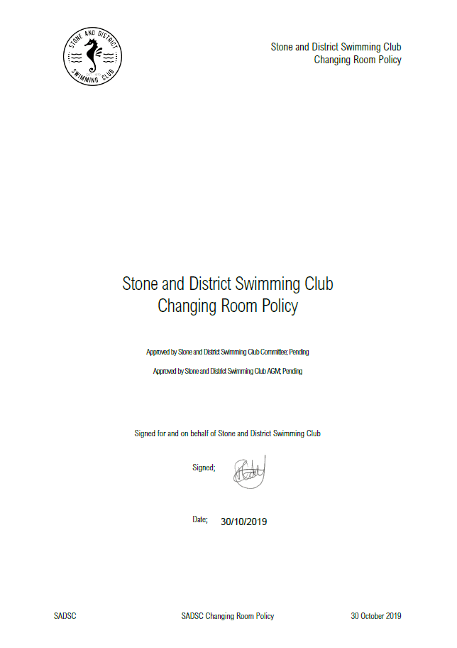 Changing Room Policy